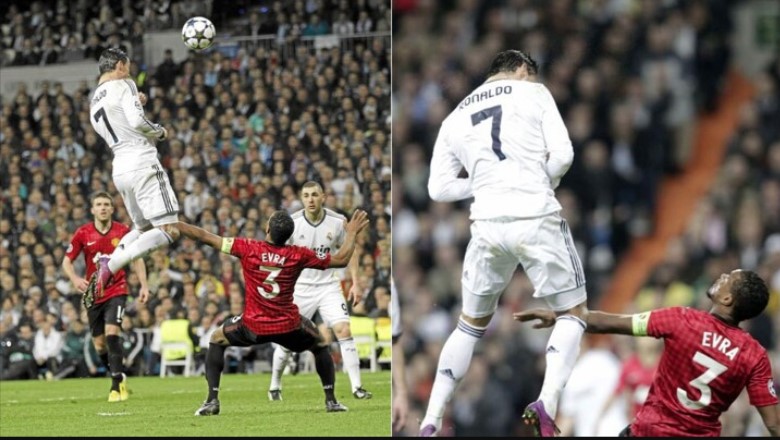 Unparalleled physical perfection saw Ronaldo reach an immortal height of 2.93m against United