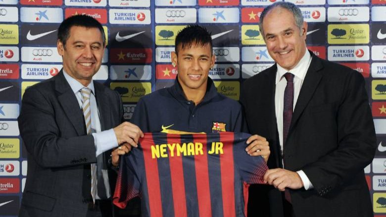 Neymar&rsquo;s 2013 move to Barcelona involved a complex and controversial &euro;86.2 million package