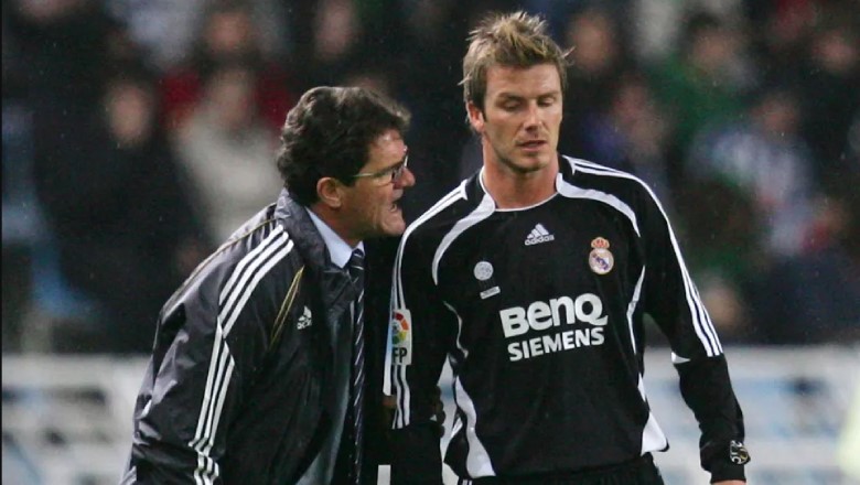 The fallout with Fabio Capello defined Beckham's final season in Spain