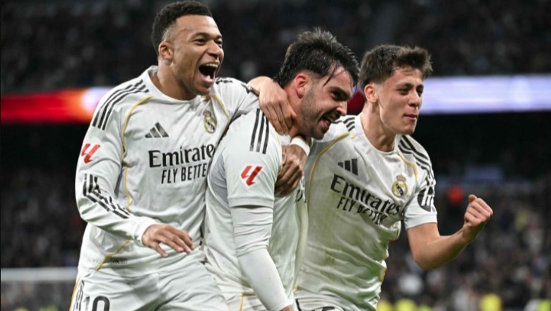 The 2025/26 kit honors the modern architecture of the Bernab&eacute;u with sophisticated yellow and gray piping